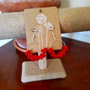 Leather knotted earrings